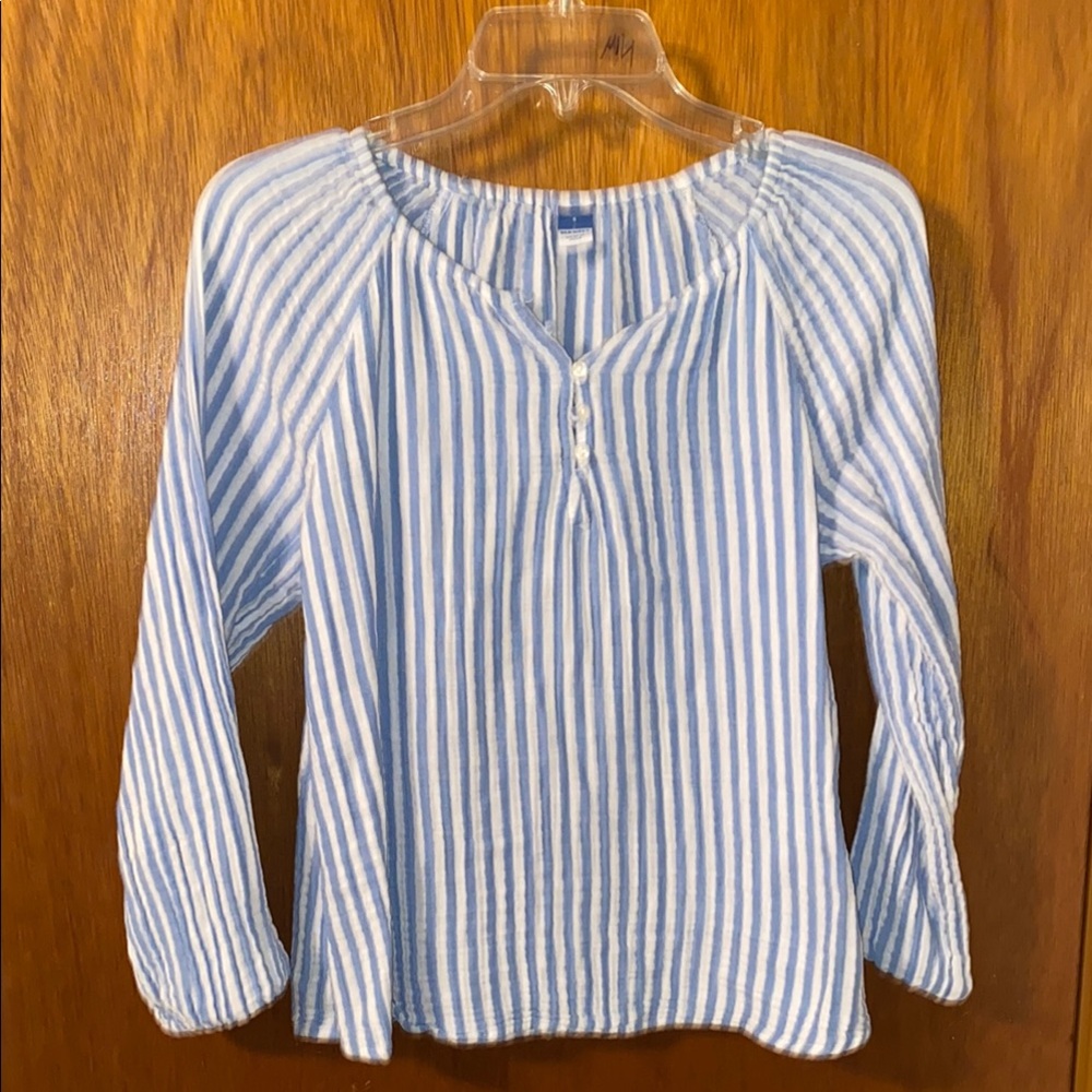 Blue Striped Women's Top